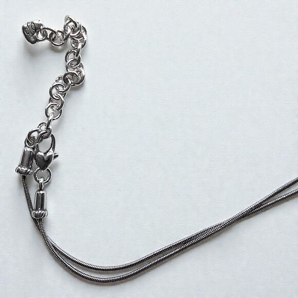 Brighton Divina Cross Necklace Reversible Gold Rhinestone Silver Retired - Picture 3 of 7